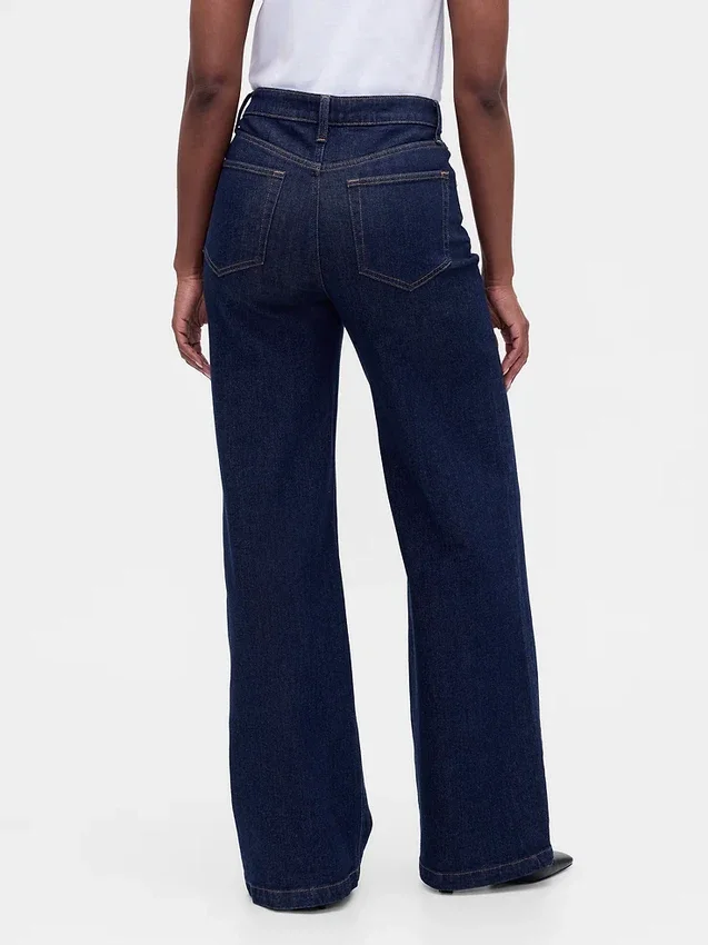 Curvy Yüksek Bel Geniş Paça Jean'ler