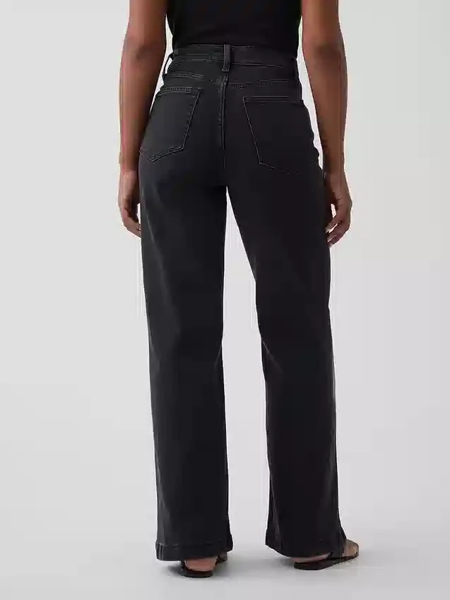 Curvy Yüksek Bel Geniş Paça Jean'ler