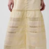 Dantel Fırfırlı Voile Maxi Elbise