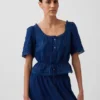 Dantel Süslemeli Peplum Bluz