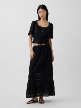Dantel Süslemeli Peplum Bluz