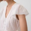 Dantel Voile Peplum Kısa Üst