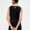 Dantelli Kayık Yaka Kısa Bluz
