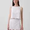 Delikli Kısa Şeffaf Tank Top