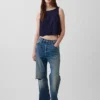 Delikli Kısa Şeffaf Tank Top