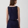 Delikli Kısa Şeffaf Tank Top