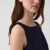 Delikli Kısa Şeffaf Tank Top