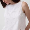 Delikli Kısa Şeffaf Tank Top