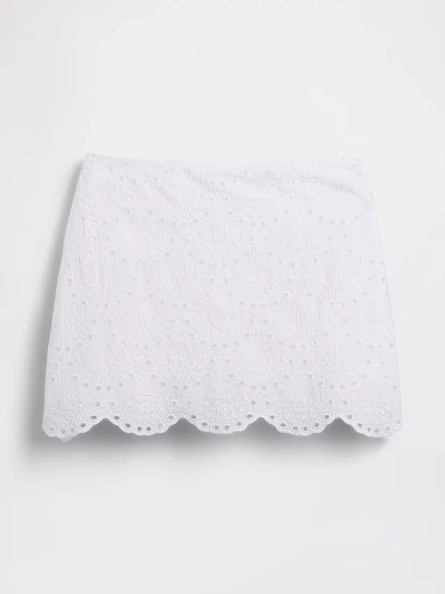 Delikli Mini Etek-Şort