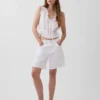 Delikli, Önden Bağlamalı Kısa Peplum Üst Giyim