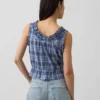 Delikli, Önden Bağlamalı Kısa Peplum Üst Giyim