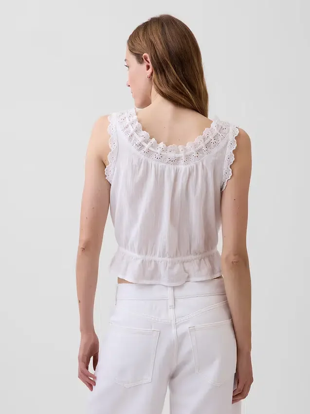Delikli, Önden Bağlamalı Kısa Peplum Üst Giyim