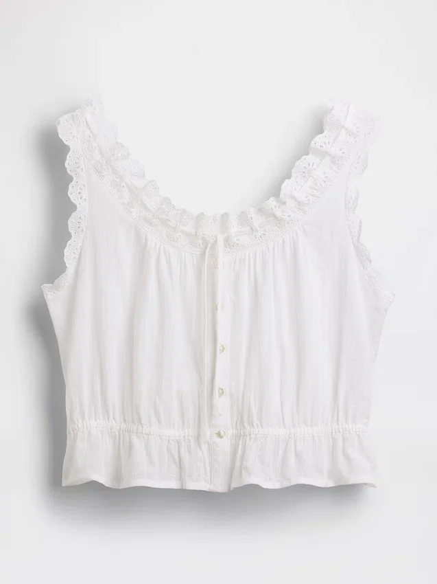 Delikli, Önden Bağlamalı Kısa Peplum Üst Giyim
