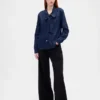 Denim Bağcıklı Yaka Gömlek