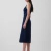 Denim Bodycon Midi Elbise