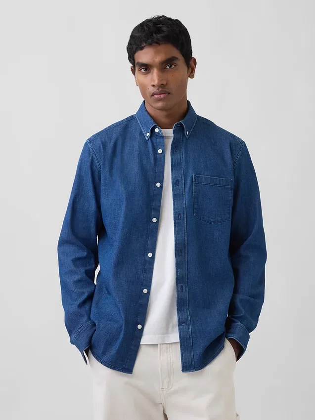 Denim Cepli Gömlek