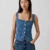 Denim Cepli Korsaj Üst Giyim