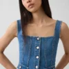 Denim Cepli Korsaj Üst Giyim