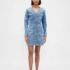 Denim Cepli Mini Elbise