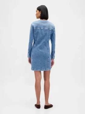 Denim Cepli Mini Elbise