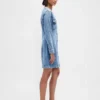 Denim Cepli Mini Elbise