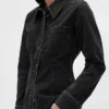 Denim Daraltmalı Dikişli Gömlek