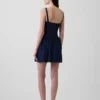 Denim Düşük Bel Mini Elbise