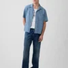 Denim Dobby Tatil Gömleği
