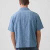 Denim Dobby Tatil Gömleği