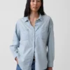 Denim Geniş Kesim Gömlek