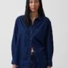 Denim Geniş Kesim Gömlek