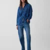 Denim Geniş Kesim Gömlek