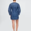 Denim Geniş Kollu Mini Elbise