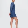 Denim Geniş Kollu Mini Elbise