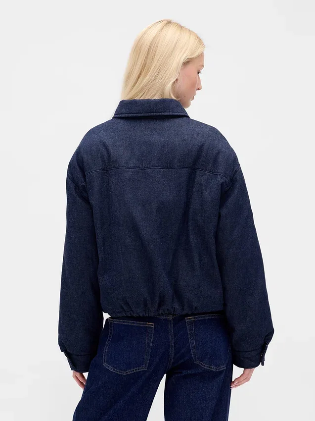 Denim Şişme Ceket