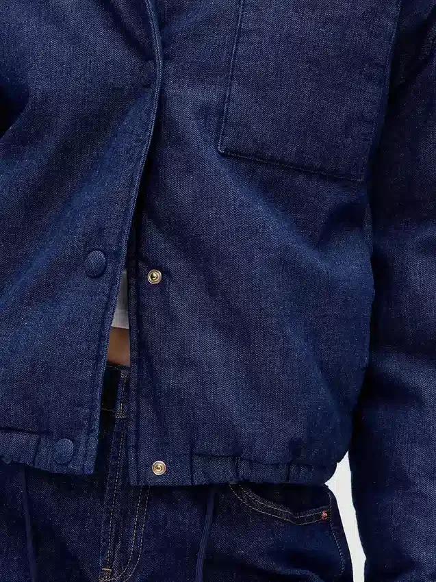 Denim Şişme Ceket