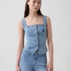Denim Korsaj Üst Giyim