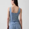 Denim Korsaj Üst Giyim