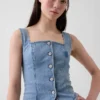Denim Korsaj Üst Giyim