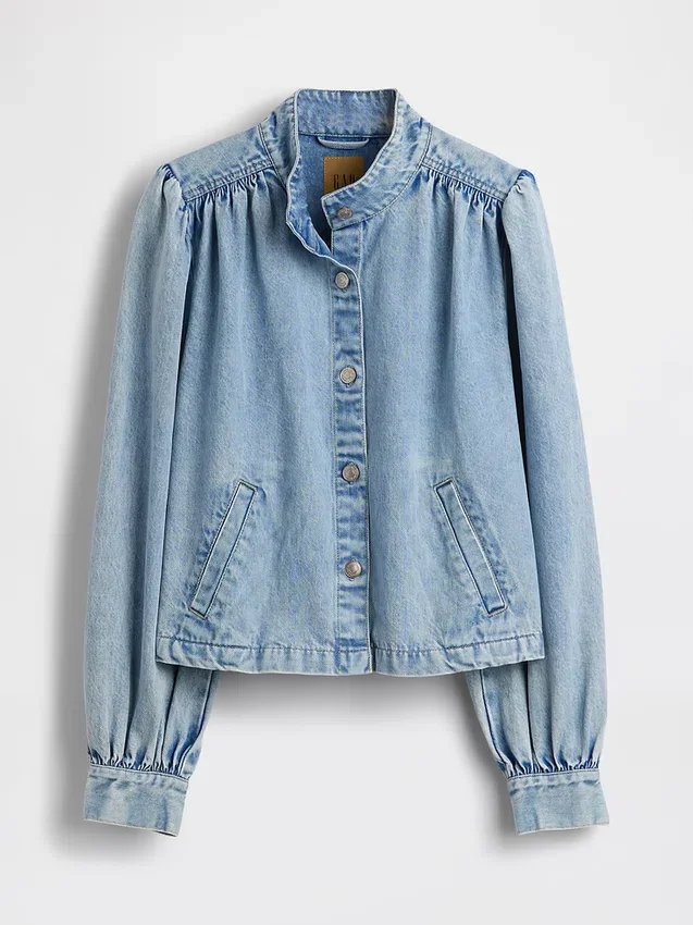 Denim Kısa Swing Ceket