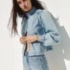 Denim Kısa Swing Ceket