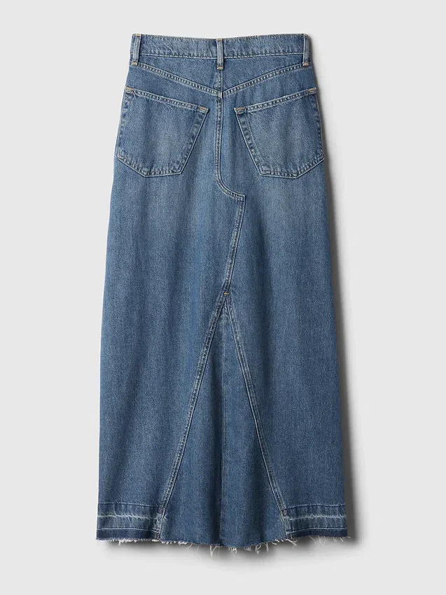 Denim Maxi Etek