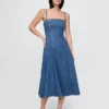 Denim Midi Elbise