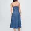 Denim Midi Elbise
