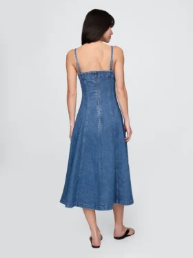 Denim Midi Elbise