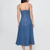 Denim Midi Elbise