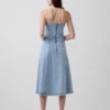 Denim Midi Elbise