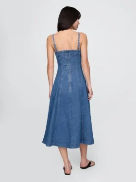 Denim Midi Elbise
