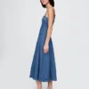 Denim Midi Elbise