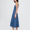 Denim Midi Elbise